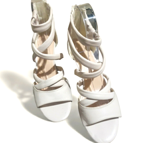 Nine West Shoes - ELEGANT CREAM STRAPPY SANDALS LEATHER UPPERS